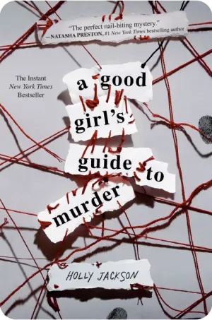 Cover of A Good Girl's Guide to Murder, featuring a mysterious girl and elements of crime and intrigue.
