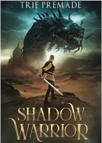 Shadow Warrior character design by Trie, showcasing a dynamic pose and intricate armor details.